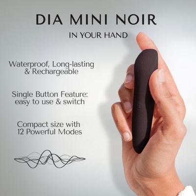 Libertee Dia Noir Mini Bullet Rechargeable Massager 12 Modes & Intensities 1's - Massagers And Vibrators
