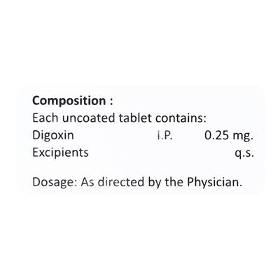 DIGON 0.25mg Tablet 10's - Heart Failure-Car