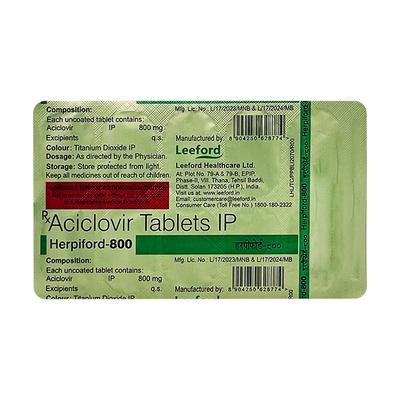 HERPIFORD 800 Tablet 10's - Viral infections-Ant