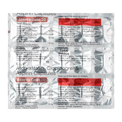 ATORVA GOLD 20mg Capsule 15's - Blood Clot-Ant