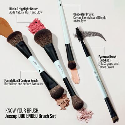 Jessup Beauty 14-In-10 Duo-End Brush Versatility Collection 1's - Face Brush