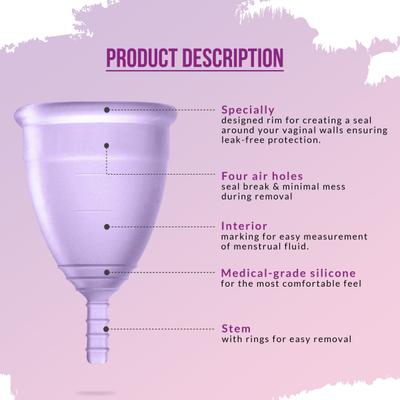 Sirona Reusable Menstrual Cup - Large + Intimate Wash 15 ml + Menstrual Cup Wash 15 ml - Menstrual Cups