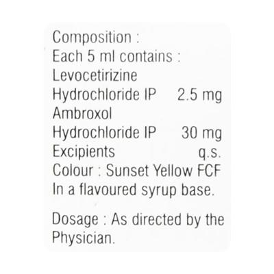 Elriz XL Syrup 30ml - Cough And Cold-Cou