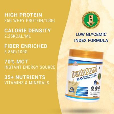 PentaSure 2.0 High Protein High Calorie Powder - Vanilla Flavour 400 g - Daily Health Drinks