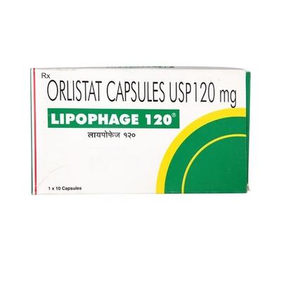 Lipophage 120mg Capsule 10'S - Obesity