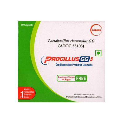 PROCILLUS GG 5 ORODISPERSIBLE LACTOSE,GLUTEN & SUGAR FREE Granules 0.75gm - Diarrhoea-Ant