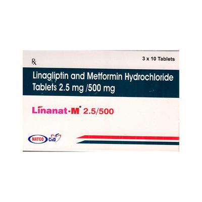 LINANAT M 2.5/500 Tablet 10's - Diabetes-Ant