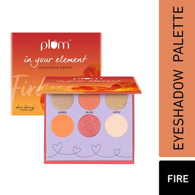 Plum In Your Element Eyeshadow Palette Super Pigmented 6-In-1 Palette, 01 Fire 10 gm - Eye Shadow Palettes
