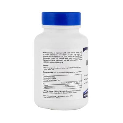 Healthvit Melatonin 10MG Regulates For Sleep Cycle- Tablets 60's - Mental Health