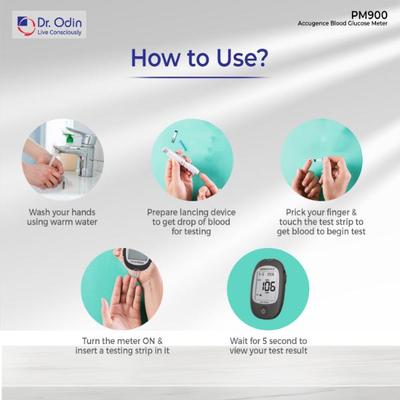 Dr. Odin Accugence Multi Monitoring System (PM 900) Black (Meter Only) 1's - Blood Glucose Monitors/Strips