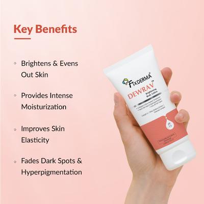 Fixderma Dewrav Brightening Body Lotion with Ceramide, Lotion for Hyperpigmentation 200 ml - Face Moisturizers