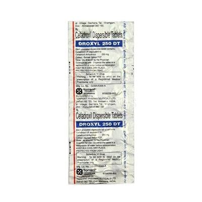 Droxyl DT 250mg Tablet 10'S - Bacterial Infections-Cep