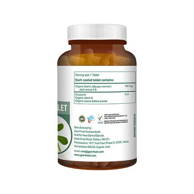 Geo-Fresh Organic Bacopa 750 mg Tablet 90's - Speciality Medicines