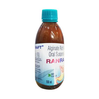 RANRAFT SUGAR FREE MINT FLAVOUR Oral Suspension 150ml - Ulcer/Reflux/Flatulence-Aaa