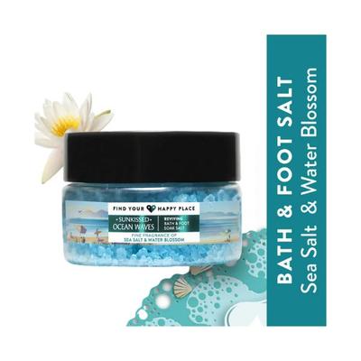Find Your Happy Place Sunkissed Ocean Waves Bath & Foot Soak Salt Sea Salt & Water Blossom 250 gm - Bath Salts