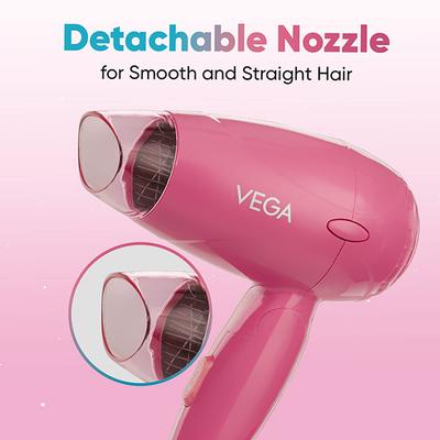 Vega Hair Dryer for Women, 1200 Watts, Travel Friendly, Blow Dryer with Foldable Handle, (VHDH-33) 385 gm - Hair Dryers