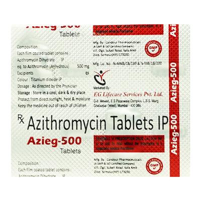AZIEG 500 Tablet 3's - Bacterial Infections-Mac