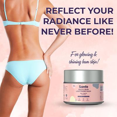 Sanfe Back & Bum Lightening Mask Cream - Aloe Vera & Peach Extrats 100 gm - Masks & Peels