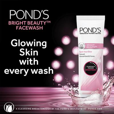 Pond'S Bright Beauty Spot - Less Glow With Vitamin B3 Facewash 100 gm - Face Moisturizers