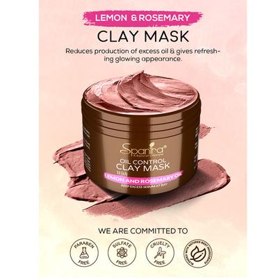 Spantra Oil Control Clay Mask With Lemon & Rosemary Oil 125 gm - Masks & Peels