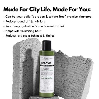Detoxie Anti-Dandruff and Flake Relief Capsicum Shampoo 200 ml - Shampoos