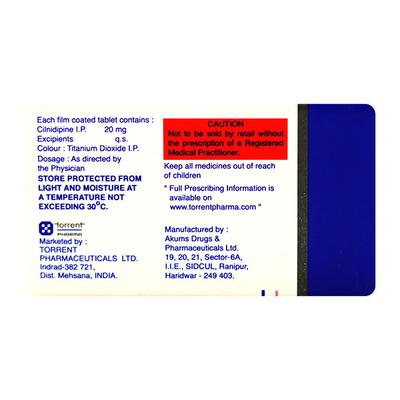 TORCILIN 20mg Tablet 10's - Hypertension-Cal