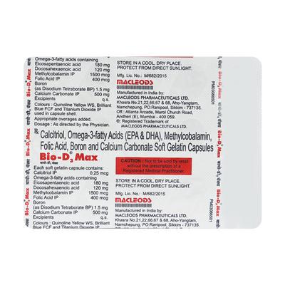 BIO D3 MAX Capsule 15's - Bone Metabolism-Age