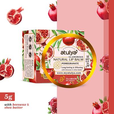 Atulya Pomegranate Natural Lip Balm 5 gm - Lip Balms