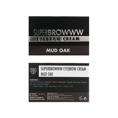 PAC SuperBrowww Cream Highly Pigmented Brow Pomade Long Lasting Smudgeproof - Mud Oak (6 g) - Eyebrow Pencils & Enhancers