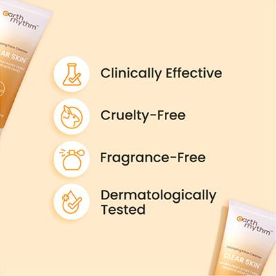 Earth Rhythm Exfoliating Face Cleanser With AHAs & BHAs 100 gm - Face Washes