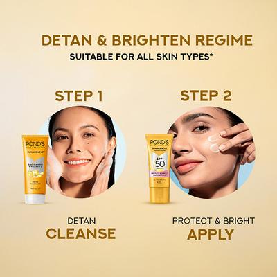 POND'S Sun Miracle, with 3% Niasorcinol, Ultra Light Gel SPF 50 for Radiant Skin 100gm - Body Sunscreen