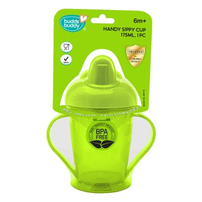 Buddsbuddy Handy Sippy Cup - Green Blue 175 ml - Feeding & Nursing