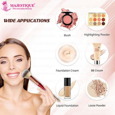 Majestique Large Premium Powder and Foundation Brush for Liquid, Cream, Blending - Multicolor 1's - Face Brush