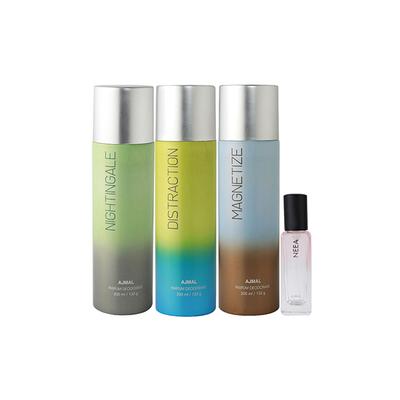 Ajmal Nightingale & Distraction & Magnetize Deo & Neea EDP Pack of 3 20 ml - Women Perfumes (Edt/Edp)