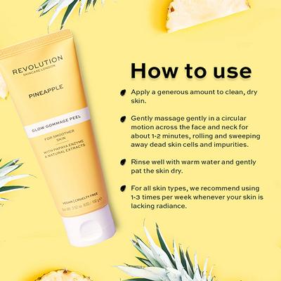Revolution Skincare Pineapple Enzyme Glow Gommage Peel 100 ml - Skin-Treatment