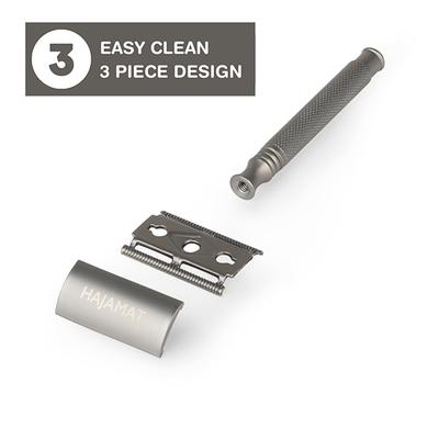 Hajamat Spade Ultra High Grade, Stainless Steel 304, Gunmetal Finish 1's - Razors & Cartridges