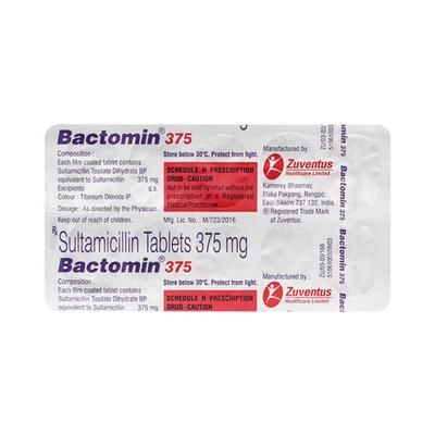 Bactomin 375mg Tablet 10'S - Bacterial Infections-Pen