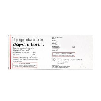 Cidogrel A Tablet 10'S - Blood Clot-Ant