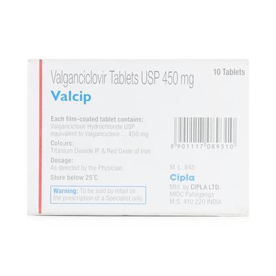 Valcip 450mg Tablet 10'S - Viral infections-Ant