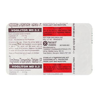 VOGLITOR MD 0.3mg Tablet 15's - Diabetes-Ant