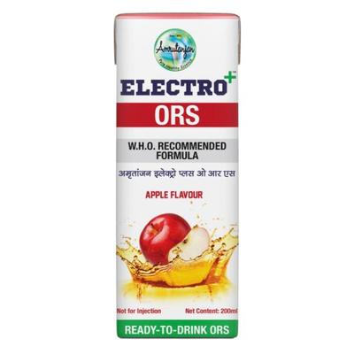 Amrutanjan Electro+ ORS Juice - Apple Flavour 200 ml - Oral Rehydration (Ors)