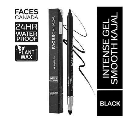 Faces Canada Ultime Pro Intense Gel Kajal with Smudger & Sharpener - Black 1.2 gm - Kajal & Kohls