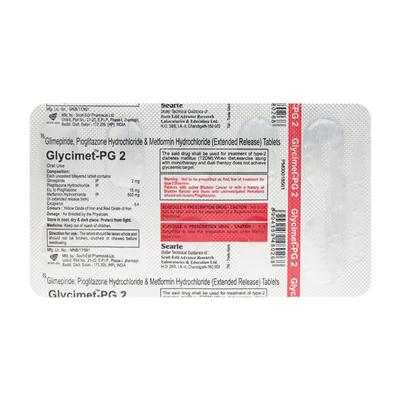GLYCIMET PG 2mg Tablet 10's - Diabetes-Ant