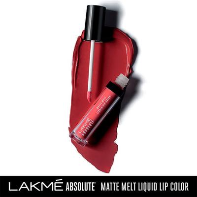 Lakme Absolute Matte Melt Liquid Lip Color Red Smoke 6 Ml - Liquid Lipsticks
