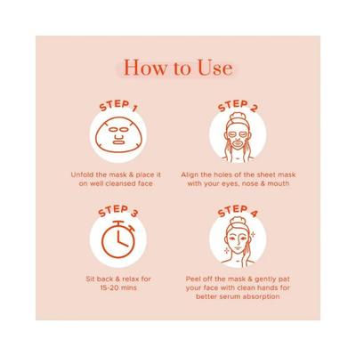 PureSense Brightening Sheet Mask with Vitamin C and Papaya For Deeply Hydrated Skin 15 ml - Sheet Masks