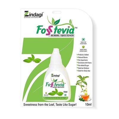 Zindagi Fosstevia Herbal Sweetener Liquid 10 ml - Sugar Substitute
