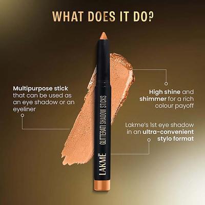 Lakme Absolute Explore Eyeshadow Stick Sunset Gold 1.4 gm - Eye Shadow Palettes