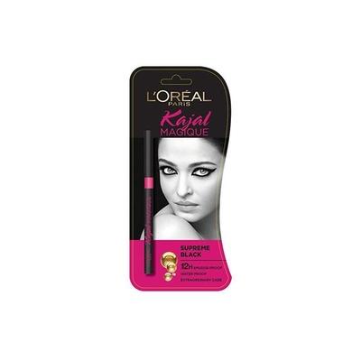 L'Oreal Paris Kajal Magique Supreme Me Black 0.35 gm - Kajal & Kohls