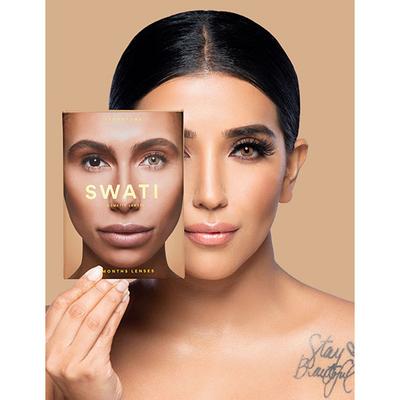 Swati Cosmetics Coloured Lenses Sandstone 6 Month Contact Lenses ( - 2) 1's - Eyecare Lenses