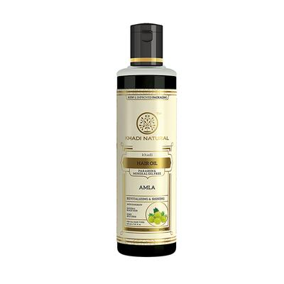 KHADI NATURAL PURE AMLA HAIR OIL PARABEN MINERAL OIL FREE 210 ml - Hair Oils
